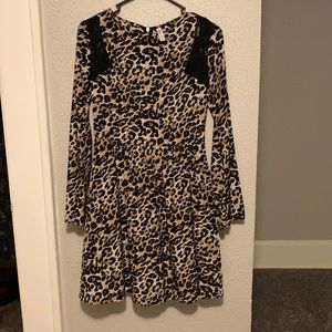 Xhilaration Leopard Bell Sleeve Dress
